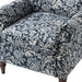 Elegant Floral Wingback Chair With Removable Cushion