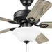 44" Black Indoor Ceiling Fan with Light, 5 Blades, Pull Chains & Reverse Airflow