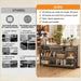 47 Inch Console Sofa Table with Drawer, Industrial Entryway Table with Storage Shelves, Storage Organizer for Hallway Living Room Couch Foyer Kitchen Counter, Grey Oak