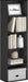 5-Tier Solid Wood Bookcase Open-Design Shelves Blackwood