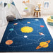 Durable Washable Rug Playhouse Collection Navy Gold