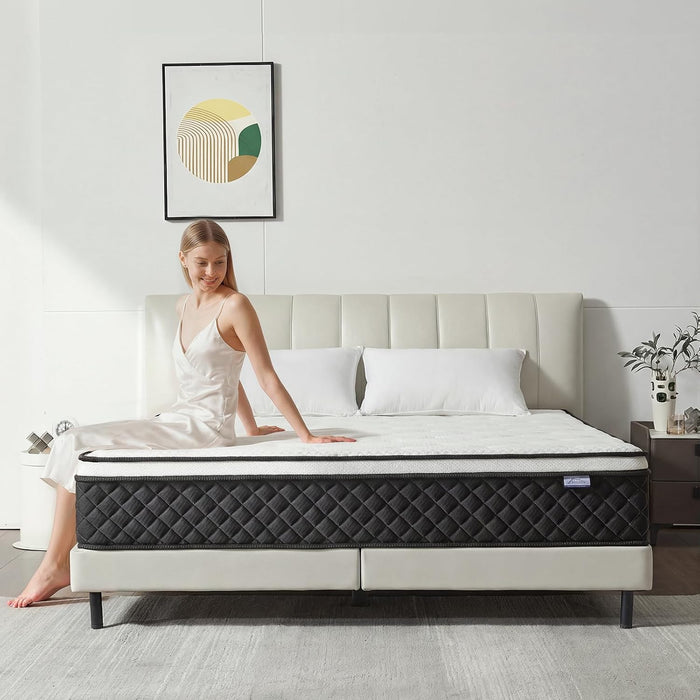 Queen Mattress, 12 Inch Queen Size Mattress in a Box, Pocket Spring