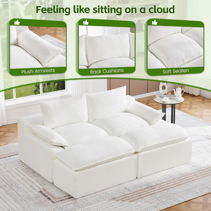79 Inches Boneless Modular Sectional Sofa StoragePro