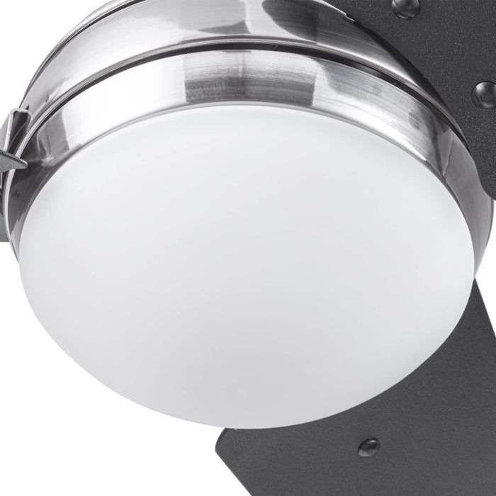 Ceiling Fans Neyo, 52 Inch Contemporary Indoor LED Ceiling Fan with Light, Remote Control, Modern High Performance Blades, Reversible Motor Model- 51803 (Brushed Nickel)