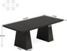 63-Inch Black Dining Table for 4-6, Modern Kitchen Table with Sturdy Tapered Wood Legs, Rectangular Dinner Table with Large Tabletop for Dining Room, Kitchen, Living Room,Black