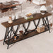 70.9" Narrow Console Table for Entryway, Industrial Long Sofa Table behind Couch, Farmhouse Hallway Table with Storage for Living Room, Entrance, Foyer, Rustic Brown
