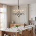 Black Brass Five Light Chandelier CeilingMount Fixture