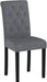 Set of 2 Upholstered Fabric Dining Chairs with Button-Tufted Details Living Room Chairs (Gray)