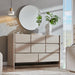 Modern 8 Drawers Dresser for Bedroom, 55" Wide Dresser-Cream