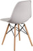 Elon Series Plastic Modern Dining Chair with Wooden Legs, Mid-Century Modern Accent Chair for Dining Rooms and Offices, White