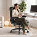 Office Chair, Executive Mid-Back Computer Desk Chair with Flip-Up Armrests