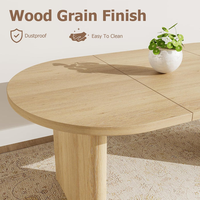 Oval Dining Table Seats SixToEight NaturalFinishOak