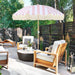Boho Outdoor Umbrella with Tassels,6Ft Table Umbrella Outdoor Patio with Knobs Tilt,Wind Resistant Portable Beach Umbrella UPF50+ Fringe Umbrellas for Pool Backyard Deck Garden