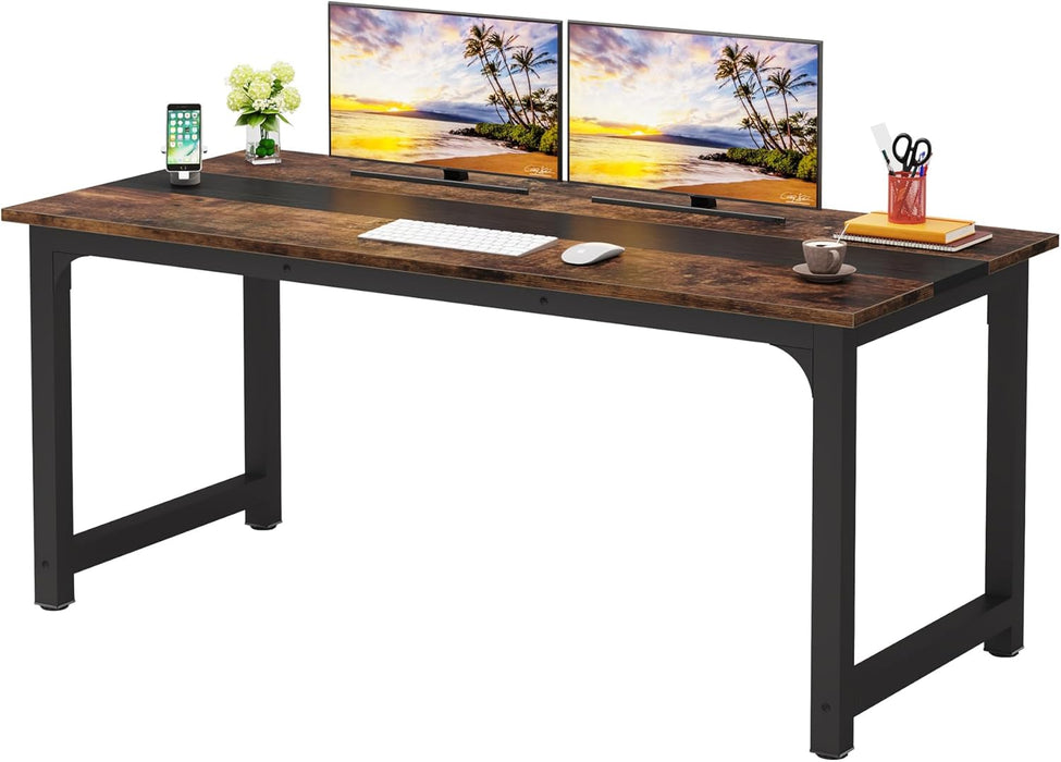 70.8 Inch Large Executive Office Desk, Simple Computer Workstation with 31.5 Inch Wide Desktop for Home Office