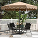 10 FT Patio Umbrella, 2-Tiers Scalloped Outdoor Table Market Umbrella with Tilt Adjustment, Crank, 8 Sturdy Ribs for Pool, Deck, Backyard (Coffee)