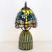 Stained Glass Mushroom Table Lamp 12.5 Inch -Yellow Dragonfly Style