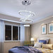 Crystal Ring Pendant Chandelier Cool White Lighting
