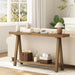 Solid Wood Console Tables - 63" Pinewood Farmhouse Rustic Hallway Table, Foyer Tables Living Room, Solid Firwood Sofa Table for Entryway, Brown