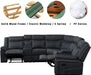 Manual Reclining Sectional Sofa with Storage & Cup Holders