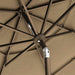 USA 10-Year-Non-Fading 9Ft 3-Tier Market Patio Umbrella, Commercial Grade Outdoor Table Umbrella with Crank Open, Windproof & UPF 50+ UV Protection, Heavy Duty Ventilation for Garden, Deck, Pool, Backyard, Beach & Bistro, Heather Beige