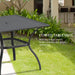 5 Pieces Patio Dining Set, Outdoor Furniture Set Includes 1 Square Patio Table and 4 Stackable Patio Sling Chairs, Outdoor Table and Chairs for Outsides, Black Table and Grey Chairs