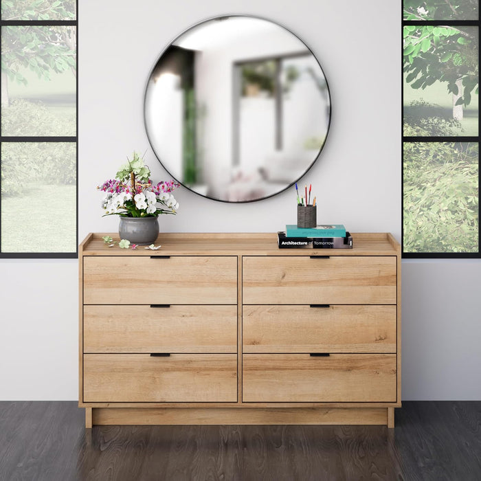 Oak Double Dresser with 52.5" Width