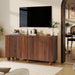 58 Inches Walnut Fluted Sideboard Buffet Cabinetry