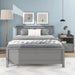 2-Pieces Bedroom Furniture Sets, Full Size Platform Bed Frame with Headboard and Footboard, Nightstand with Storage Drawer, Wooden Bedroom Sets for Kids Teens Adults, Gray