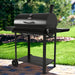 CC1830T 30-Inch Barrel Charcoal Grill with Warming Rack & Front Storage Basket, Outdoor BBQ Grill with 627 Sq. In. Grilling Area for Backyard Barbecue Cooking Party, Black