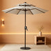 10Ft Patio Umbrella, 3 Tier Outdoor Market Table Umbrellas with 8 Fiberglass Ribs and Push Button Tilt, Windproof, Vented Canopy, UV Protection for Deck, Pool, Backyard