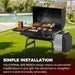 Gravity Smoker Side Firebox Retrofit Kit for Char Griller Fire Box Charcoal Barrel Grill Part for Master Forge Chargriller Offset Wood Pellet Smoker Hopper Outdoor Camping Grilling Cooking Accessories