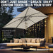 Outdoor Patio Umbrella - 10Ft Cantilever Umbrella for Patio Heavy Duty Offset Umbrellas with Stand, 360 Rotation Double Top Large Table Umbrella on Clearance for Deck Pool Backyard