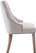 Dining Chair Beige Fabric Leisure Padded Ring Chair, Nailed Trim, Set of 2