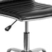 Alan Low Back Designer Armless Black Ribbed Swivel Task Office Chair