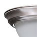 11 In. 1-Light Brushed Nickel Flush Mount with Frosted Glass Shade (2-Pack)