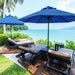 10 FT 6/8 Rib Umbrella Canopy Replacement Outdoor Market Patio Table Umbrella Strong and Thicck Canopy Cover for Backyard Garden Courtyard Swimming Pool Lawn (Canopy ONLY)