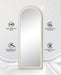 Floor Mirror, Full Length Mirror with Stand, 63"X24" Freestanding Arched Mirror Full Length Hanging or Leaning, Wall Mounted Mirrors with Flannel Frame, Large Mirrors for Bedroom (White)