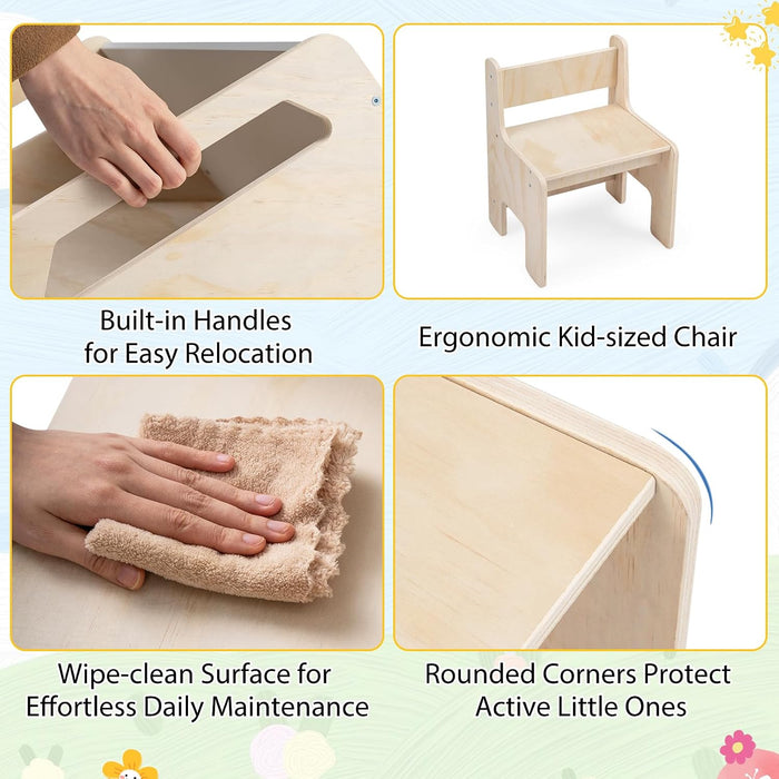 Playhouse Shaped Toddler Table And Chair Chalkboard