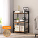 Narrow Bookshelf With Industrial Grade Steel Construction