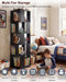 5-Tier Rotating Bookshelf Tower, 360° Spinning Modern Book Storage Bookcase, Stable Display Corner Book Shelf for Kids Room, Living Room, Bedroom, Home Office, Black