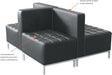 ALEQB8116P 26.38 In. X 26.38 In. X 30.5 In. QUB Series Powered Armless L Sectional - Black