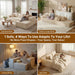 Beige 108 Inches Left Facing ChaiseLounge SectionalSofa