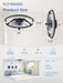 Low Profile Ceiling Fans with Lights, Flush Mount Modern Ceiling Fan and Remote Control, 20" LED Ceiling Fans, Stepless Dimmable 3 Colors and 6 Speeds (Black, 20")