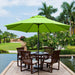 9Ft Patio Umbrella Outdoor Table Umbrella with 8 Rib Grass Green