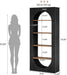 Tribesigns 5-Tier Black Bookshelf, 70.87-Inch Tall Arched Bookcase with Storage, Modern Arch Book Shelf Storage Organizer for Living Room, Home Office