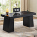 55.9" Executive Desk with Storage & Power Outlets, Home Office Desk