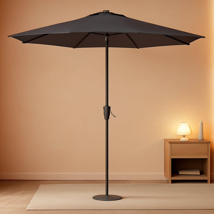 9' Patio Umbrella Outdoor Table Market Yard Umbrella with Push Button Tilt/Crank