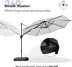 Patio Outdoor Umbrella 11 Feet round for Pool White