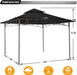 Gazebos for Patios - Outdoor Steel Frame Gazebo for Lawn Backyard Garden Deck 10X12 (Black)