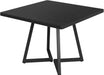 Square Dining Table for 2, 31.5" Industrial Dinner Table with Metal Base, Kitchen Table for Dining Room, Small Space, Apartment